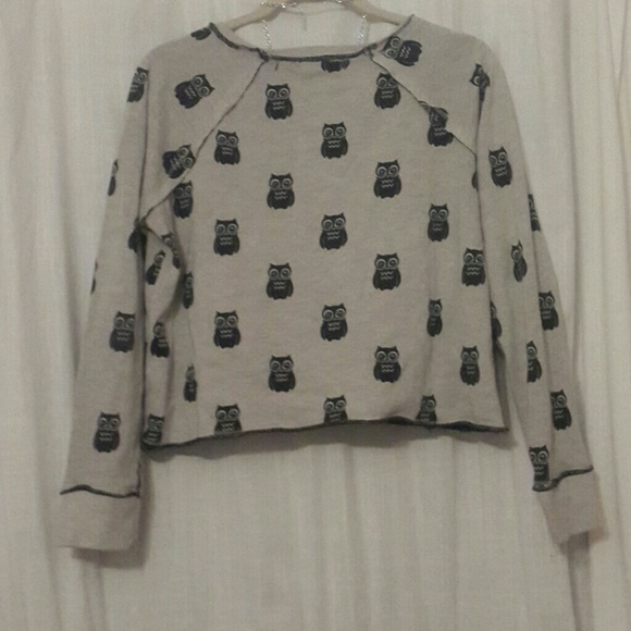Forever 21 Cropped Owl Sweater - Picture 2 of 2