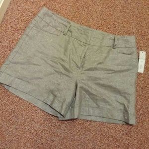 NWT shimmery gray dress shorts
