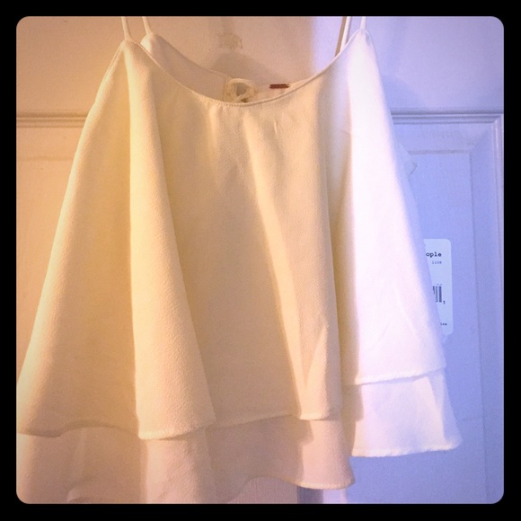 Free People Spaghetti Strap Tie Back Tank Top