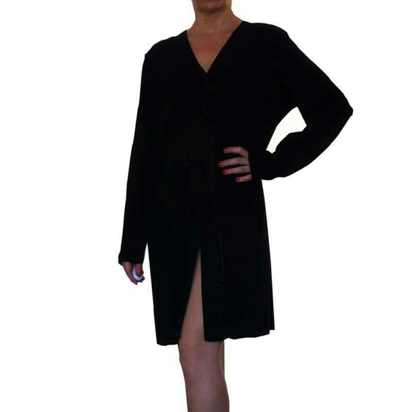 DKNY  Long Sleeve Black Knit Dress NWT - Picture 1 of 4