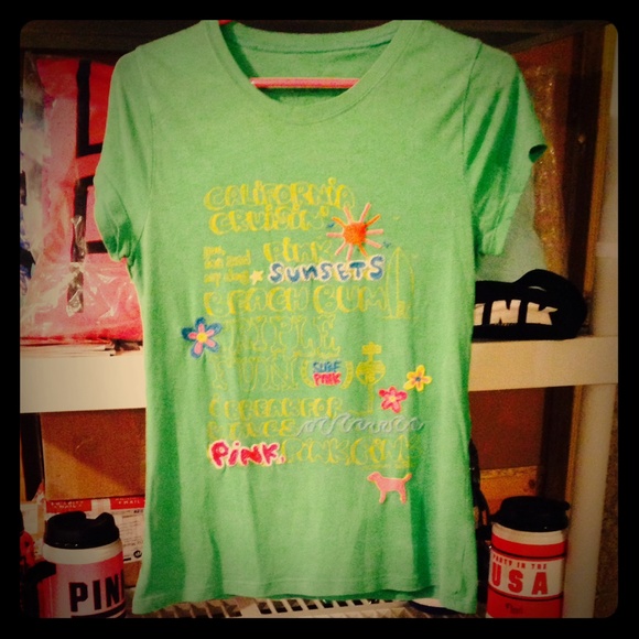 VS Pink Green Summer Tee