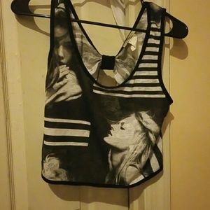 Black and white crop top