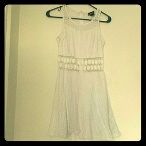 White Sun Dress with cutout design