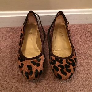 Ralph Lauren Cheetah Print Flats With Ankle Strap