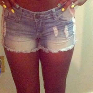 Tie dye distressed Short Shorts