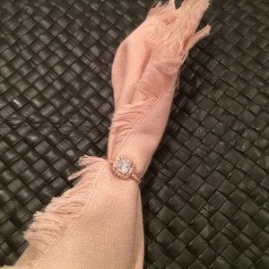 Rose gold crystal ring Size 6