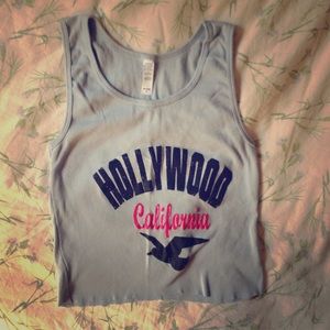 Hollister parody tank top, Hollywood California