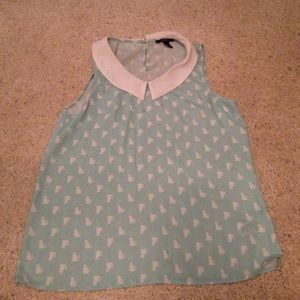 Blue Cat Tank Top - Forever 21