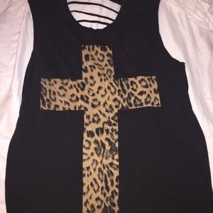 Cross shirt ripped back
