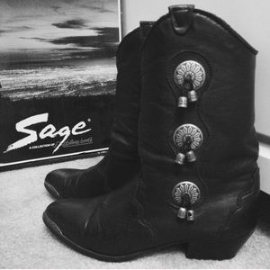Vintage Sage Cowboy Boots