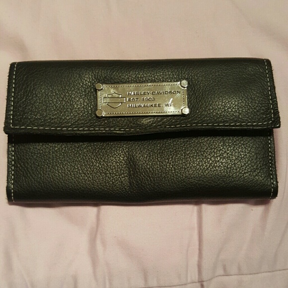 Harley-Davidson trifold leather wallet