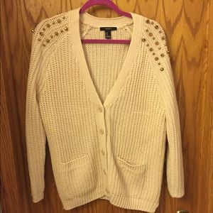 Studded shoulder cardigan