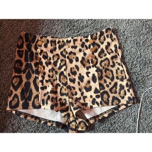high waisted cheetah shorts