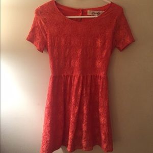 Coral Lace Dress