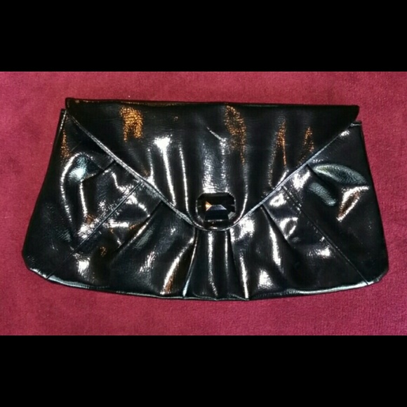 Mary Kay black jewel snap clutch