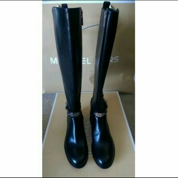 WOMENS MICHAEL KORS ARLEY LEATHER BOOTS 6M