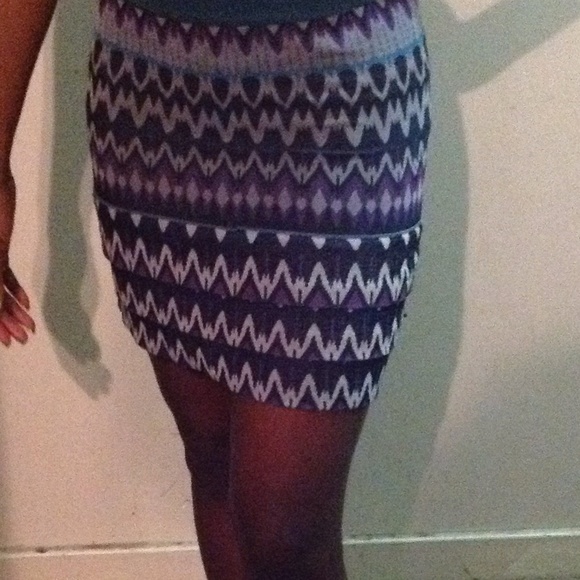 Aztec Print Bodycon Skirt