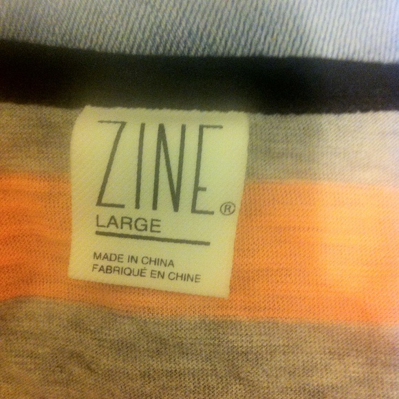 Tillys orange and grey striped t-shirt - Picture 2 of 3