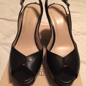 BCBG Generation black wedge shoes size 8.5