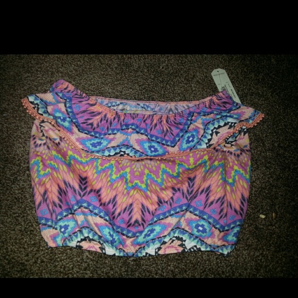 Aztec Print Bandeau/Crop Top - Picture 1 of 1