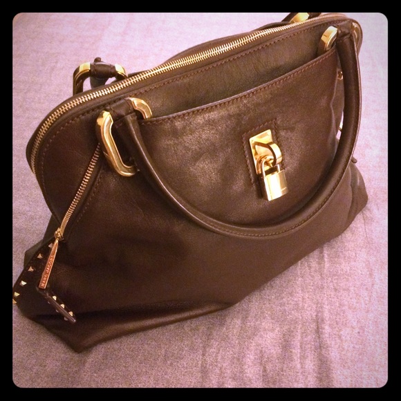 👛Reduced!👛Marc Jacobs Rio Brown Lambskin Satchel - Picture 1 of 3