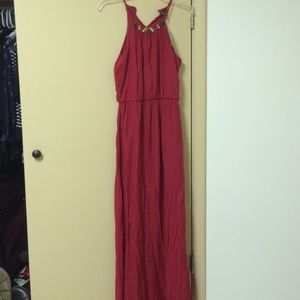 SOLD💔 TALL Bohemian Beaded OrangeRed Maxi Dress