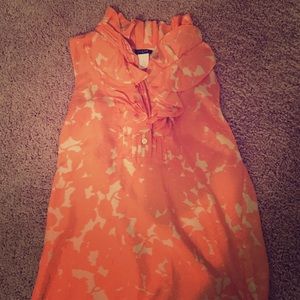 SOLD J. Crew 100% silk patterned sleeveless shirt