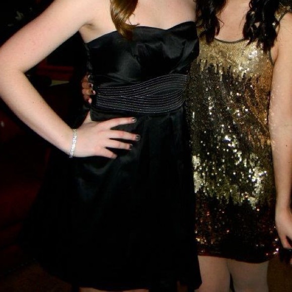 Black Satin Windsor Store Dress