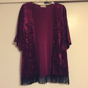 Velvet Fringe Kimono