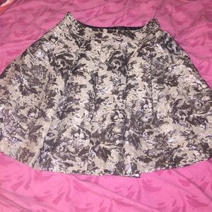 Vintage gray floral skirt