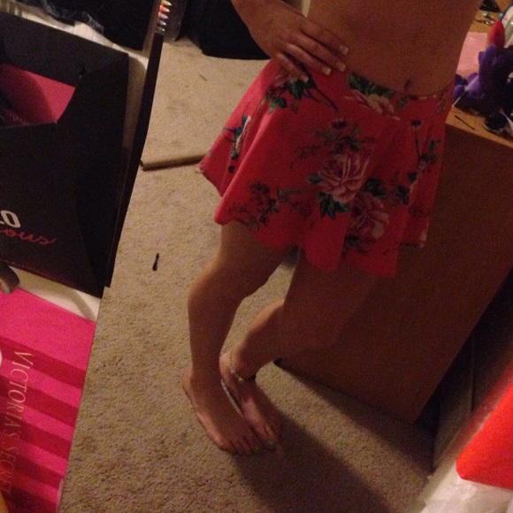 High waisted floral shorts