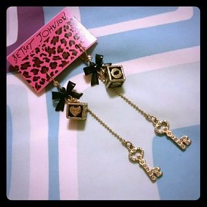 Betsey Johnson Love Block Earrings