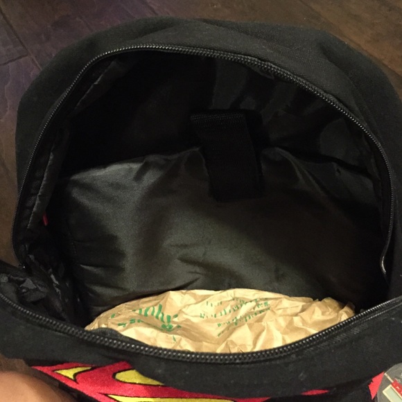 Superman Backpack with Distressed Screen Print. - Picture 3 of 4