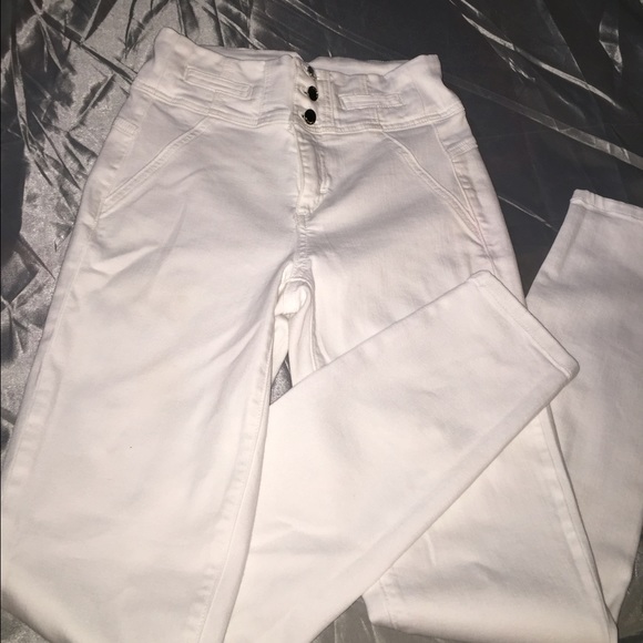 High waist corset skinny bebe jeans