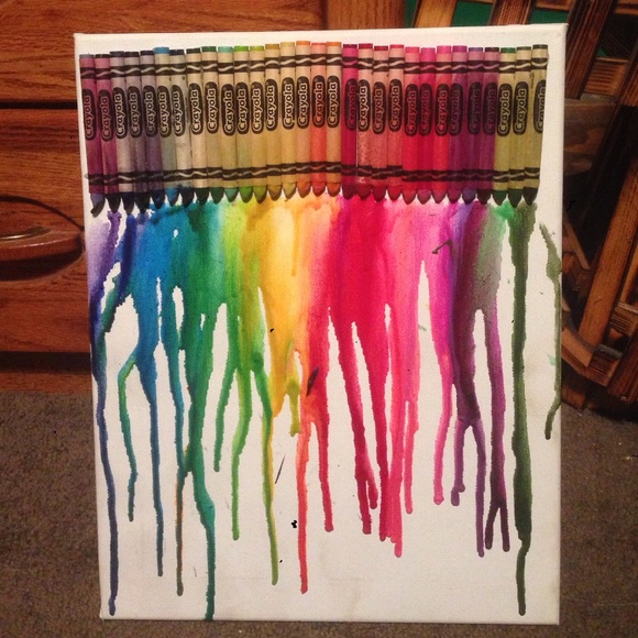 Homemade Crayola Canvas🌹😍🌷