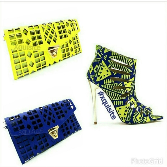 SALE!!!! Red Kiss Color Block Heels - Picture 2 of 2