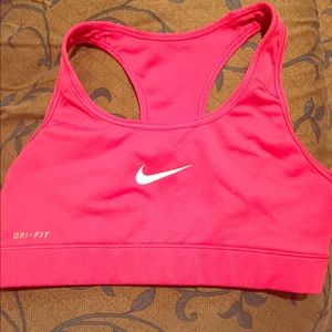 PINK NIKE PRO SPORTS BRA XS
