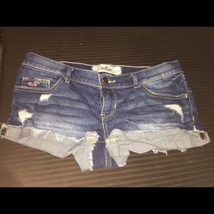 Hollister dark denim shorts