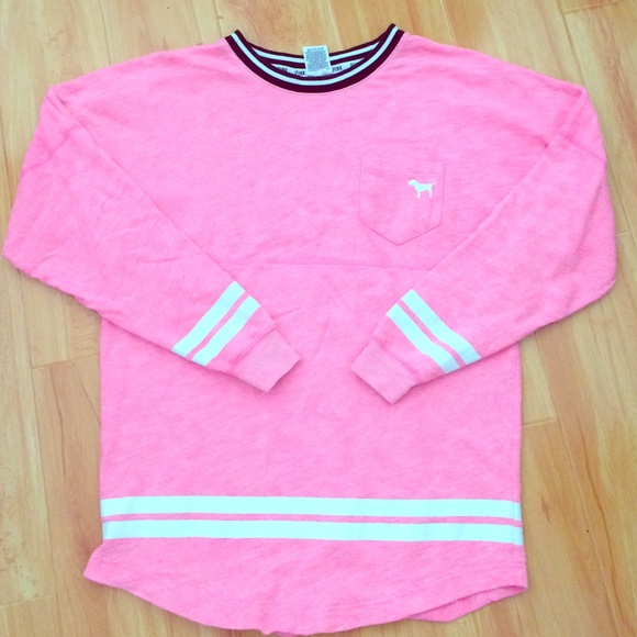 PINK Victoria's Secret Sweaters - LIMITED EDITION BUBBLEGUM VARSITY CREW