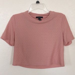 Salmon textured crop top
