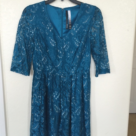 Blue lace dress