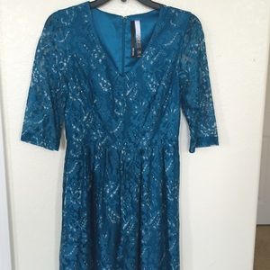 Blue lace dress