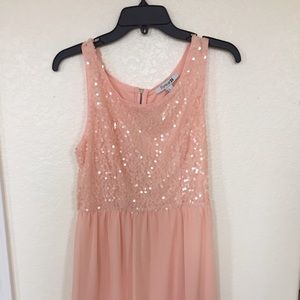 Sparkly peach dress