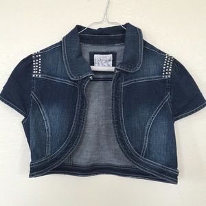 Darkwash denim cover up