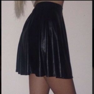 Forever 21 Pleather Skater Skirt
