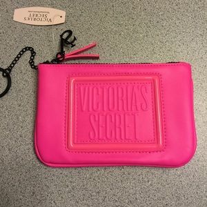 Victoria's Secret hot pink mini makeup bag