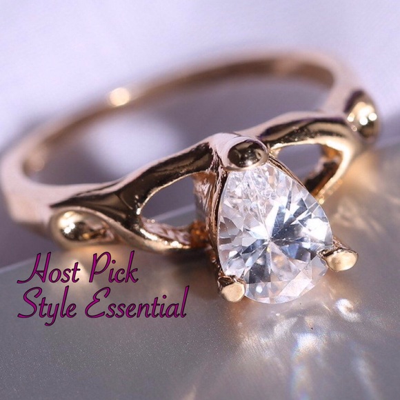 18k GF White Sapphire Ring - Picture 5 of 5