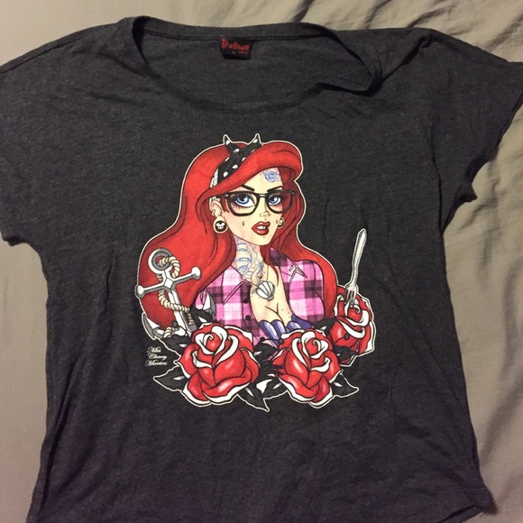 Punk tattooed Ariel tee