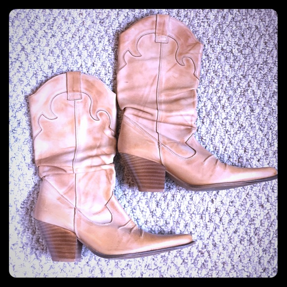 Aldo Leather Cowboy Boots