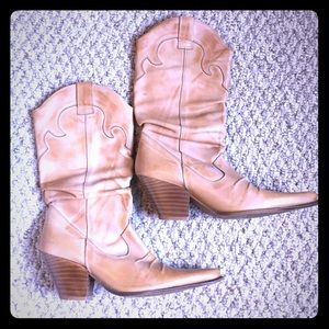 Aldo Leather Cowboy Boots